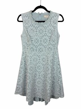 Molly Bracken Lace Fit & Flare Dress Light Blue Sleeveless Medium